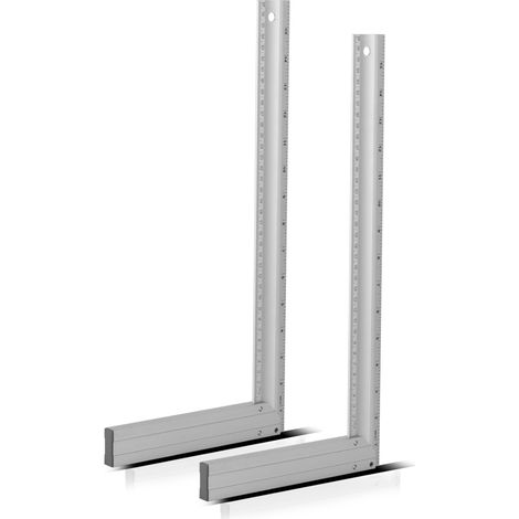 STAHLWERK 2 x staffe d'arresto in alluminio per angolo 400 mm con rivetti in cm e pollici