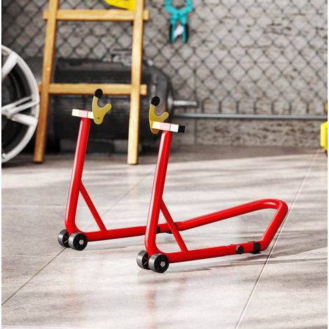 Béquille d'atelier moto acier rouge 544 kg réglable HAVRYA (1/5)