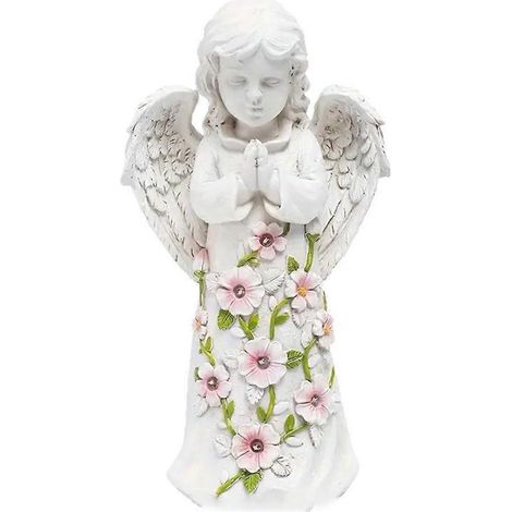 Solarbetriebene Engelsstatue für den Garten – Einzigartiges Einzugsgeschenk – Kunsthandwerk und Dekoration