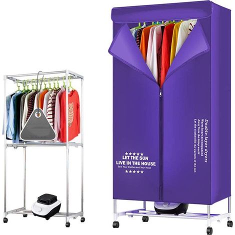 TrAdE Shop Traesio - Box Asciugatrice Asciuga Biancheria Elettrica Asciugabiancheria Stendino 1000w - (1/5)