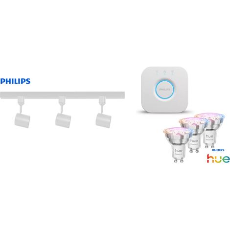 Philips LED Leuchten 3er Spot Zilo Easy Link + Smart-Home weiß 100 cm warmweiß-kaltweiß RGB Deckenlampe