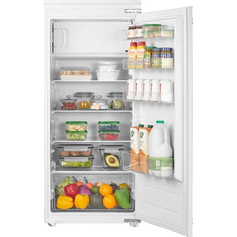Comfee – Réfrigérateur encastrable 1 porte 190L – Classe E – L54 x H123,3 x P55 cm – 6 zones de stockage – Charnière réversible (1/5)