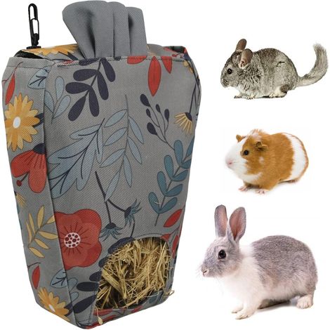Décoratif drapé lapin foin Feeder Oxford tissu (gris) 1 pièce (1/5)