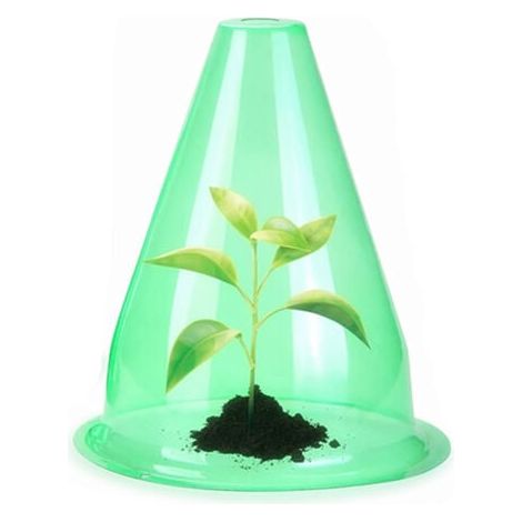 Lot de 12 Cape de jardin pour plantes, protection de plantes polyvalente, cloche transparente, protège les plantes des oiseaux, des œufs, du gel, du temps glacial, 7,8"D x 9,4"H, vert (1/5)