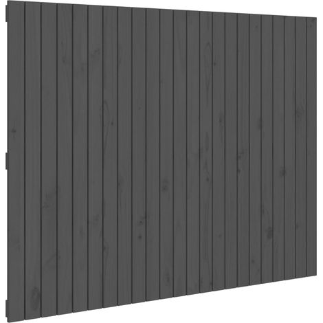 Testiera letto accessorio camera da letto pensile stile pallet 146,5 x 3 x 110 cm legno massello grigio TDL0202656