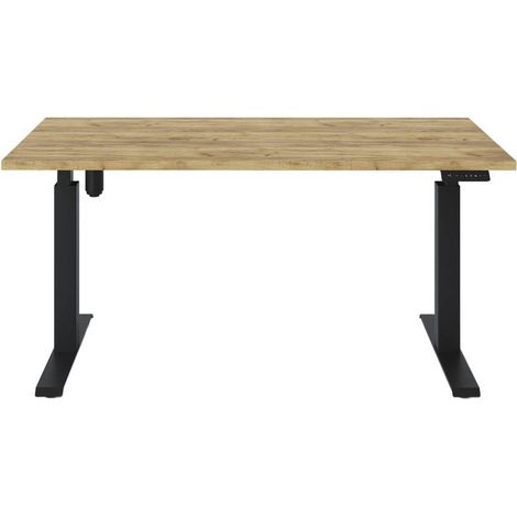 Bureau électrique réglable en hauteur Chêne Craft 138 x 80 cm (1/5)