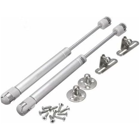 120N Gas Springs for Furniture – Pack of 2 – Soft Close Dampers for Cabinet Doors – Easy Installation – Compatible with Wood and Aluminum (1/5)