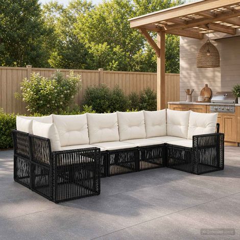 vidaXL Ensemble de canapé de jardin 7 pc 7-Nombre de places (1/5)