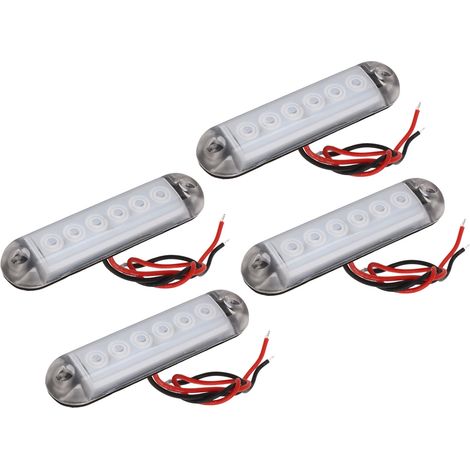 4 feux de position latéraux intérieurs à LED 12 V, matériau PC stable, adaptés aux camping-cars, bateaux et yachts. (1/5)