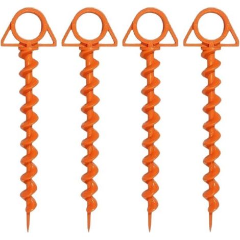 Anclajes de suelo atornillables - Naranja - 24,1 cm (1/4)