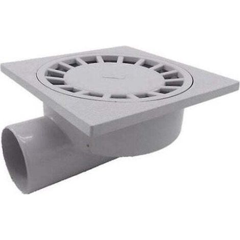 Choyclit – Desagüe de suelo de 200 mm x 200 mm con salida de 75 mm – Plástico PVC blanco – Desagüe para duchas y zonas húmedas – 1 pieza - PVC 1 pc (1/5)