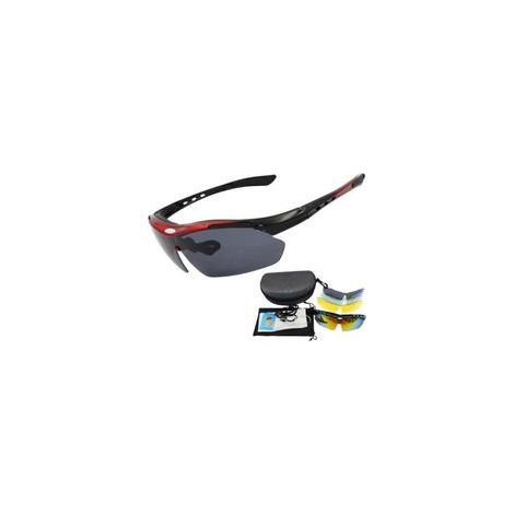 Lunettes de cyclisme polarisées 5 verres interchangeables Monture TR90 Lunettes de sport VTT pour hommes et femmes (1/3)