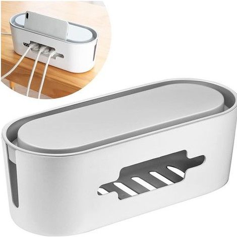 Grande boîte à câbles, boîte de rangement pour câbles, rangement de câbles en plastique, gestion des câbles pour organiser (1/5)