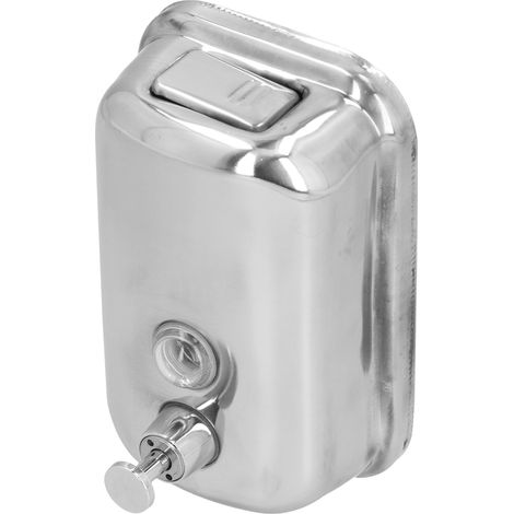 Manueller, wandmontierter Edelstahl-Spender für Seife, Duschgel und Shampoo, 500 ml (1/5)