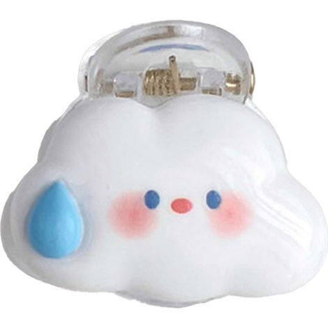 Pince à cheveux nuage rigolote pour femme, barrette en résine et plastique, accessoire cheveux étudiant, pince décorative dessin animé (1/5)