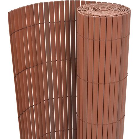 Clôture de jardin-Grillage de jardin Marron 150 x 500 cm PVC (1/5)