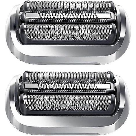 Deux têtes de rechange 74S S7, compatibles avec les rasoirs S7, dotées de lames en acier inoxydable et d'une grille de précision pour un rasage doux et précis. (1/5)