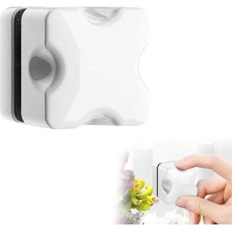 Blanc, Aimant Aquarium Nettoyage,Brosse Magnétique Aquarium,Magnetic Fish Tank Algues Cleaner,Brosse Réservoir Poissons Magnetique,Nettoyeur Verre D'Aquarium,Brosse Nettoyante Bocal Poisson Floating (1/4)
