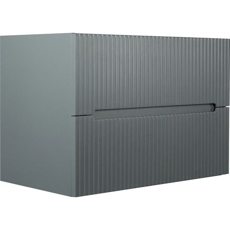 Mobile sotto lavabo sospeso 80 cm a righe Grigie - PAVANI (1/5)