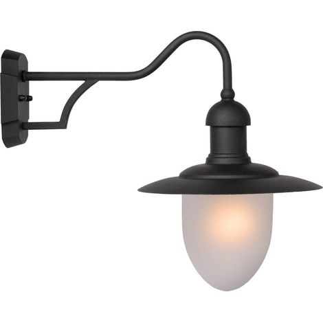 Applique esterna Lucide Aruba E27 24W IP44 nero/bianco (1/4)