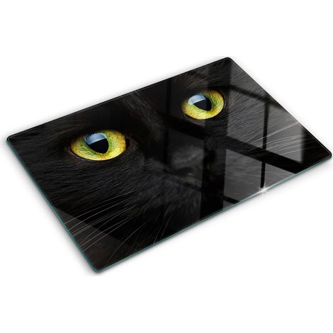 Glasschneideplatten - Schneidebrett aus Glas - Herdabdeckplatten - Gehärtetes Glas – 80x52 cm - Katzenaugen