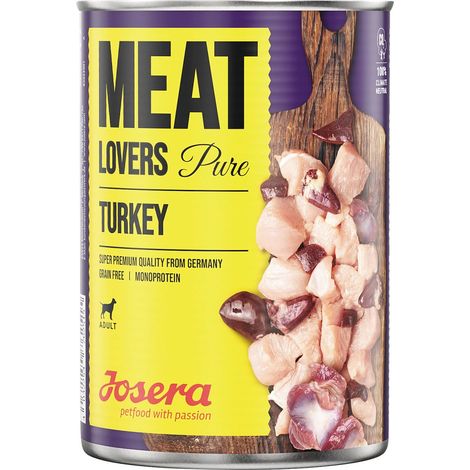 Josera Meat Lovers Hundenassfutter Adult getreidefrei 800 g Pute Nassfutter