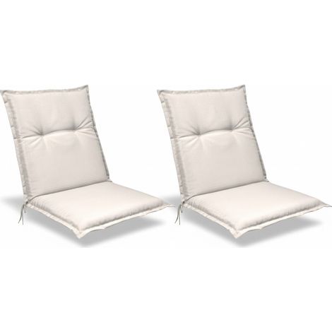 2er Set Niedriglehner Auflagen Base NL, 100x50cm, Natur