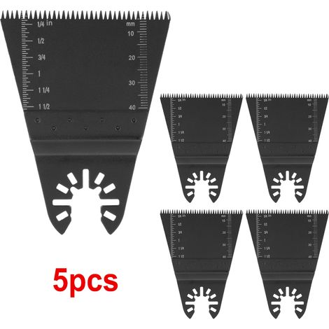 Lames de scie oscillantes multifonctions en acier à haute teneur en carbone (lot de 5, 65 mm) pour bois et plastique (1/5)