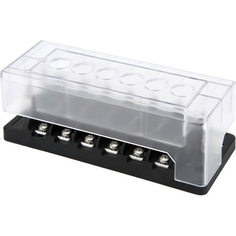 Disjoncteur 6P Protection Surcharge 32V DC avec Couvercle Isolant Transparent et Capuchons Étanches (1/5)