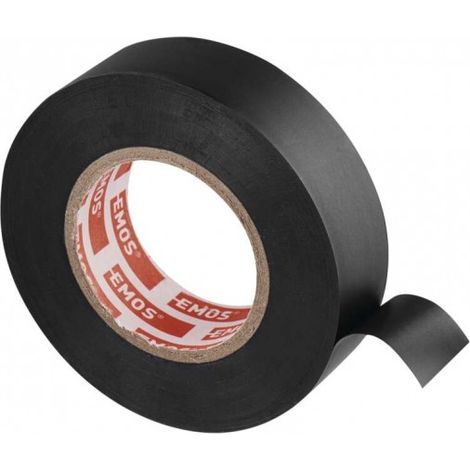 Cinta aislante de PVC de 19 mm x 20 m, color negro. (1/2)
