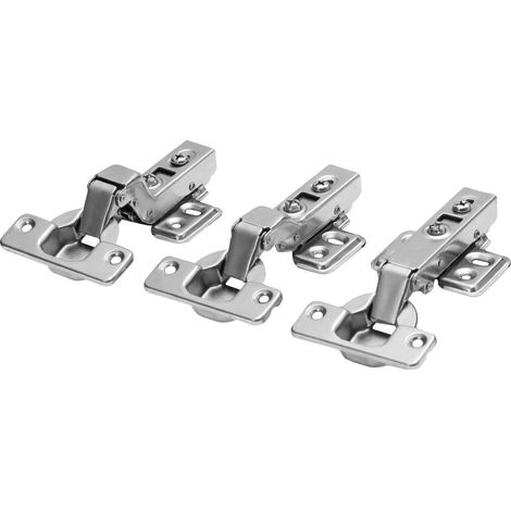 Topfband Ø 35 mm 110° mit Dämpfer und Kreuzplatte Eckanschlag (1/2)