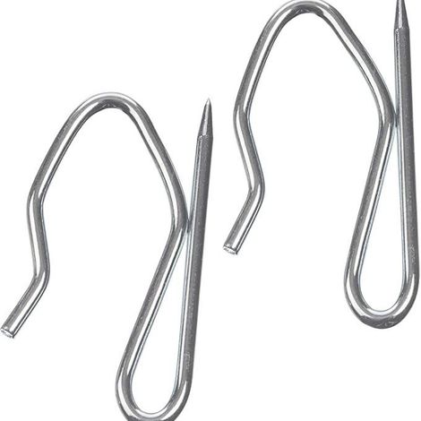 50 spitze Haken, spitze Edelstahlhaken für Gardinen im Einzelhandel, Edelstahlhaken für Gardinenzubehör. (1/5)