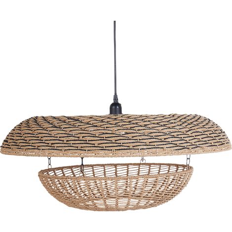 Lámpara colgante moderna pantalla de cuerda de papel iluminación natural Kidepo (1/5)