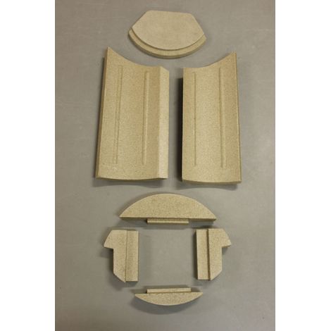 Habillage de foyer pour poêles à cheminée Tipo de Cera - vermiculite - 7 pièces