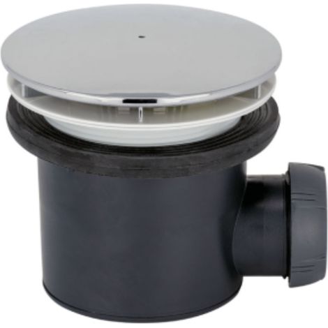 Desagüe para plato de ducha D90 con domo horizontal de ABS, WIRQUIN Tourbillon Cromado