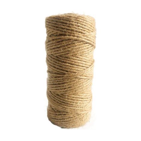 Natural jute rope Ø 1.5 mm ± 100 m, ideal for gardening, DIY, crafts and climbing structures for cats. (1/4)