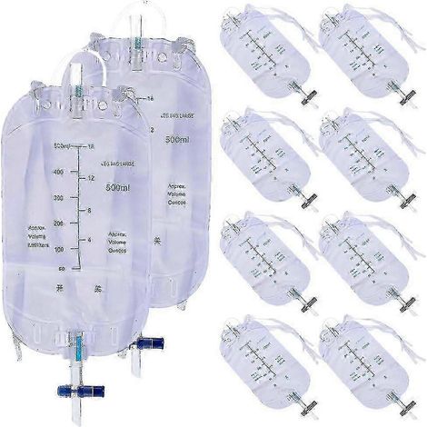 10 Stück Urinbeutel-Set für behinderte Männer, Urinkatheter, tragbares Urinbeutel-Set für ältere Patienten – Gut-24x13cm