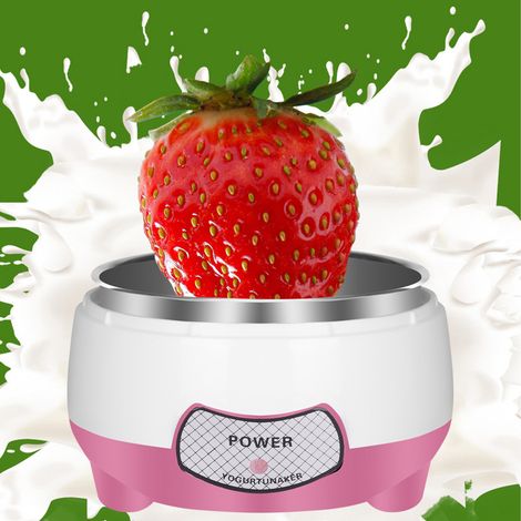 [Yogurtera] Mini yogurtera 15 W 1 l Rosa ABS Acero inoxidable Automática 360° (1/5)