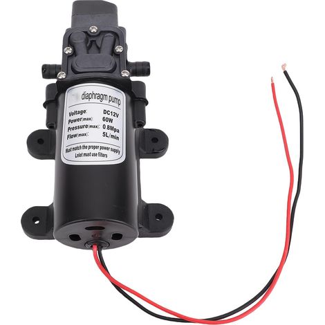 Micro pompe à membrane Mini électrique auto-amorçante RV pression d'eau 80m tête 60W 10.5mm OD pour le lavage de voiture arrosage des fleurs