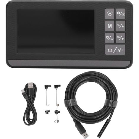 4,3 Zoll HD 1080P Endoskopiekamera, IP67 wasserdichte Inspektionskamera mit Einzellinse, mit 8 LEDs, 1 m Kabel, für Rohre.