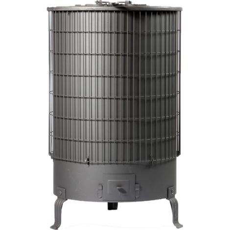 Poêle à bois DEOM TURBO 6 – Puissance 12.5 kW – Longueur max de bûche 600 mm – Évacuation des fumées diamètre 153 mm – Classe énergétique A (1/5)