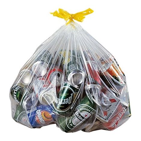 Sac poubelle 50 litres avec liens coulissants – Carton de 100 sacs – Polypropylène recyclable – Parfait pour tri sélectif
