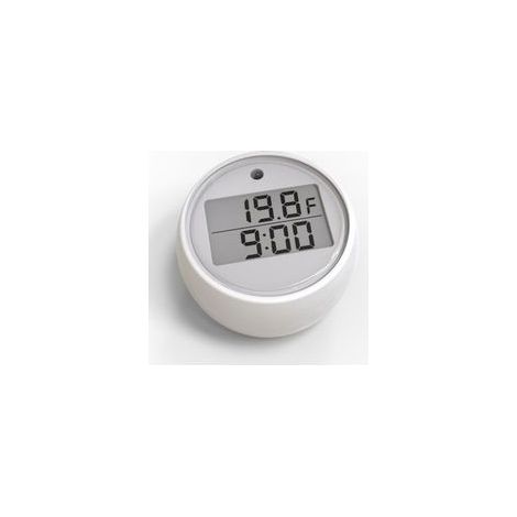 Miniaturthermometer für kalte Badezimmer mit Uhr, wasserdichtes elektronisches Thermometer für Schwimmbäder mit automatischem Timer und Temperaturalarm (1/5)