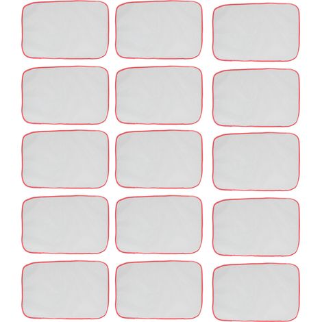 Lot de 15 coussins à repasser. résistants aux hautes températures. isolants et protecteurs thermiques avec bordure rouge pour la maison (1/4)
