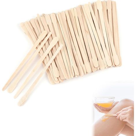 200 Pcs Spatule Epilation,Epilation Sourcil Pell,Espatule Bois Epilation,Baton Cire Epilation,Spatule Epilation Corps,Usage Unique, Convient Pour L'Épilation Du Nez, Des Lèvres Et Du Corps (1/5)