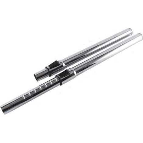 Prolunga ad alte prestazioni in acciaio inox per aspirapolvere e tubo flessibile di ricambio compatibile, calibro 32, retrattile, lunghezza totale 470 mm.