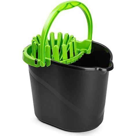 Cubo Fregona Escurrefacil menos esfuerzo para escurrir 14 Litros Verde (1/4)