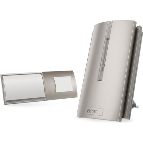 EMOS Campanello senza fili con funzione ripetitore e porta USB-C - portata illimitata - volume a 5 livelli fino a 85 dB - Indicatore LED - 16 melodie - Funzione di memoria - 230 V (1/5)