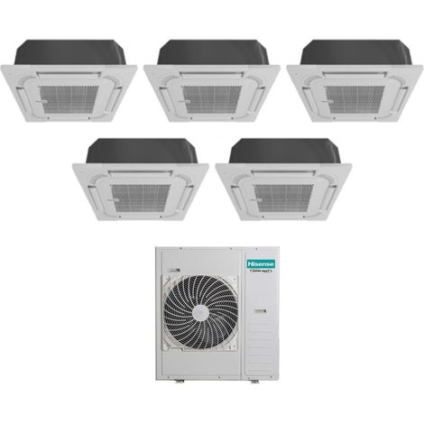 Hisense Penta Split Cassette Air Conditioner 9+9+9+9 avec 5AMW125U4RTA R-32 9000+9000+9000+9000 avec télécommande standard et panneau inclus