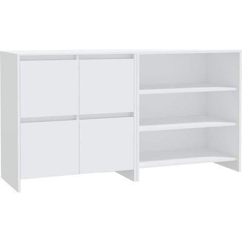 2-tlg. Sideboard/Anrichte/Buffet Weiß Holzwerkstoff LXWW514775 (1/5)